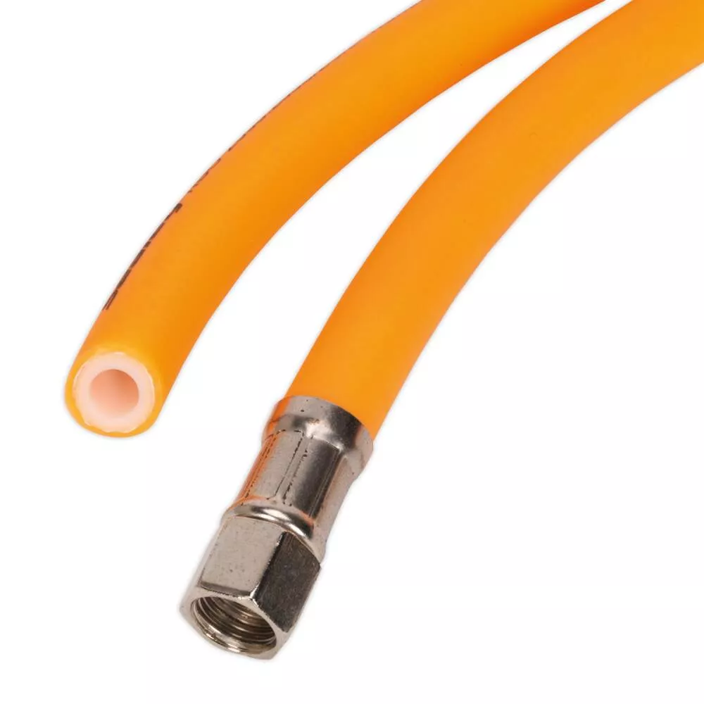 15m x Ø10mm High-Visibility Hybrid Air Hose with 1/4in. BSP Unions