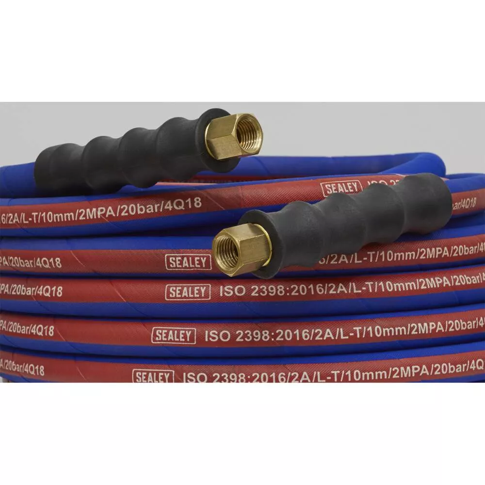 10m x Ø8mm Extra-Heavy-Duty Air Hose with 1/4in. BSP Unions
