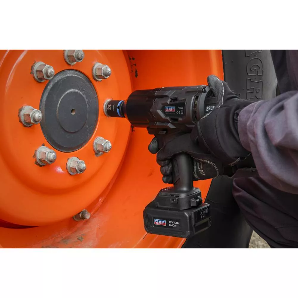 Brushless Cordless Impact Wrench 18V 1/2Sq Drive