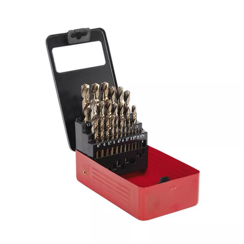HSS Cobalt Fully Ground Drill Bit Set 25pc