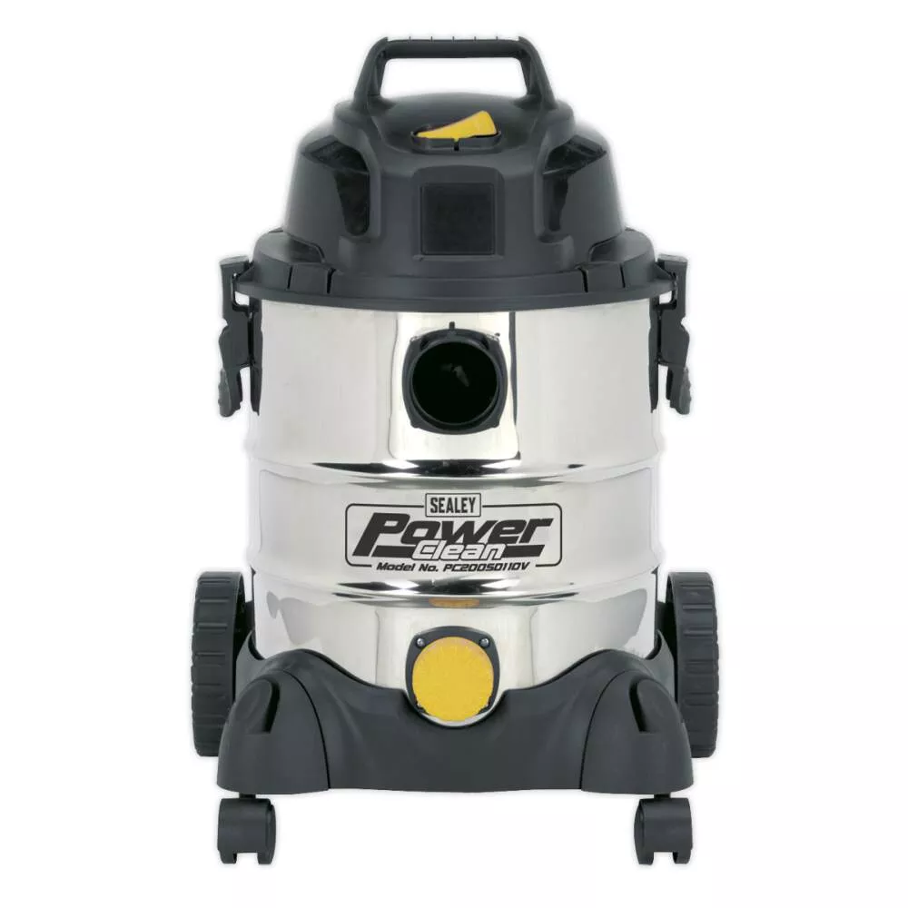 Wet & Dry Industrial Vacuum Cleaner 20L, 1250W/110V Stainless Drum
