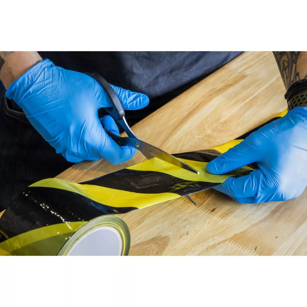 Black/Yellow Non-Adhesive Hazard Warning Barrier Tape, 80mm x 100m